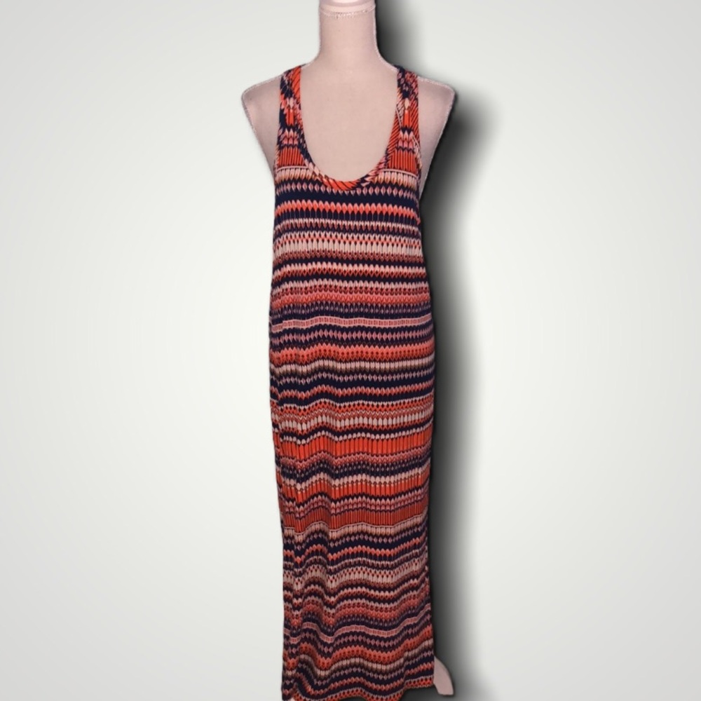 J. Crew printed scoop neck racerback maxi dress